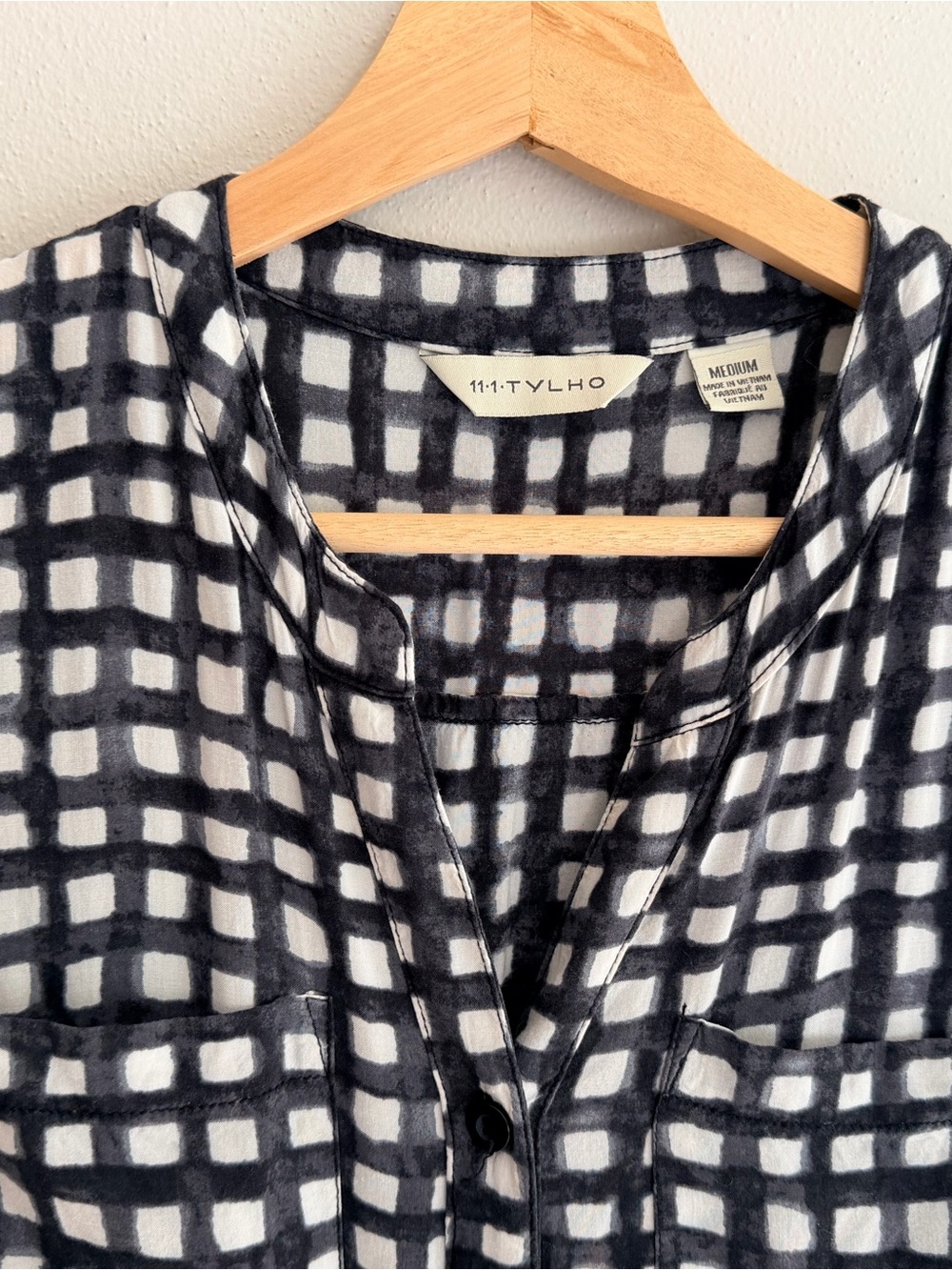11:1 Tylho Black & White Checked dress - Medium